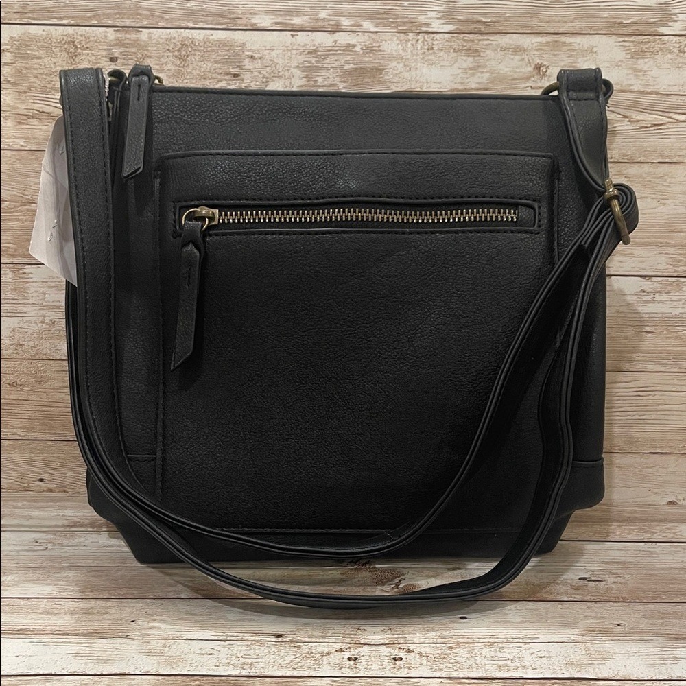 Style & Co Hudsonn Black East West Crossbody Bag Antique Brass Hardware NEW - Picture 9 of 9